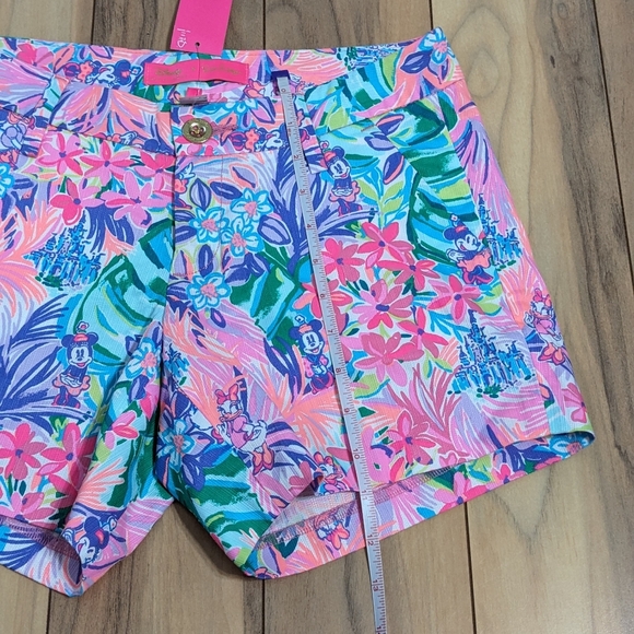 NWT! Lilly Pulitzer X Disney Callahan Shorts Disney Dreamin Size 00 - Picture 6 of 13